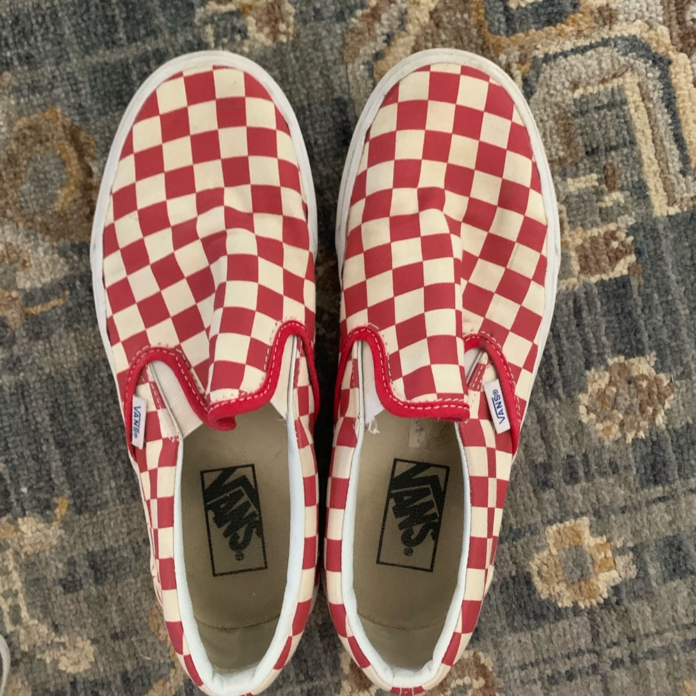 Red Checkered Vans